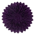 thumbnail image 1 of JWH 3D Round Handmade Decorative Sunflower Throw Pillow Case with Insert for Room Decoration 14inch Deep Purple, 1 of 8
