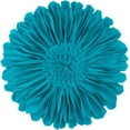 thumbnail image 1 of JWH 3D Round Handmade Decorative Velvet Sunflower Throw Pillows with Insert for Bed Sofa 14inch Lake Blue, 1 of 6