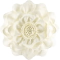thumbnail image 1 of JWH 3D Small Round Decorative Peony Shape Throw Pillows with Insert 14 inch Cream, 1 of 11