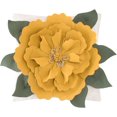 thumbnail image 1 of JWH 3D Square Shape Floral Decorative Pillow Covers for Gift and Sofa Bedding Couch Decor 18x18inch in Yellow, 1 of 8
