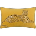thumbnail image 1 of JWH Decorative Gold Foil Print Leopard Throw Pillow Covers for Bed Couch Chair Sofa Car Decoration 12x20 inches Yellow, 1 of 10