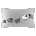 thumbnail image 1 of JWH Embroidered Sheep Lumbar Pillow Cover 12x20inch Soft Cotton Canvas Gray Farmhouse Decorative Throw Pillow Case for Sofa Bed Living Room Decor, 1 of 10