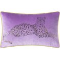 thumbnail image 1 of JWH Gold Foil Print Leopard 100% Cotton Pillow Cover Lilac 12x20inch Modern Glam Living Room Bedroom Decor Accent, 1 of 9
