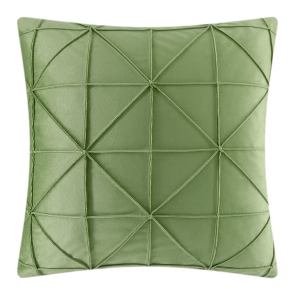 JWH Handmade Decorative Simple Velvet Geometric Pillow Case Decor 18x18inch Kiwi for Bed Sofa Couch Decoration