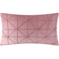 thumbnail image 1 of JWH Ultra Soft Grid Pattern Rectangle Velvet Throw Pillow Covers for Sofa Cuch Bedding Decor 14 x 24inch Rose Pink, 1 of 11