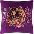 thumbnail image 1 of JWH Print and Embroidery Tiger Pillow Covers in Berry Soft Velet Throw Pillow Covers 18x18inch for Room Decoration, 1 of 11