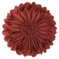 thumbnail image 1 of JWH Round 3D Decorative Throw Suede Flower Pillows with Insert for Bed Sofa 14 inch Rust Red, 1 of 9