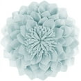 thumbnail image 1 of JWH Small Round Decorative Flower Throw Pillows 3D Round Velvet Cushions 12inch Light Blue for Decoration, 1 of 11