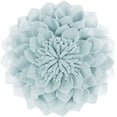 thumbnail image 1 of JWH Small Round 3D Decorative Flower Throw Pillows Round Velvet Cushions 14inch Light Blue, 1 of 10