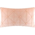 thumbnail image 1 of JWH Soft Velvet Throw Pillow Cover Decorative Geometric Accent Pillow Case in Rectangle Shape Bed Couch Bedroom 14x24inch Peach Pink, 1 of 9