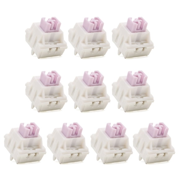 JWICK JWK Milk Purple Tactile 5-pin Switch Bottom Force 67g Gold Spring Custom M Switch for Mechanical Keyboard