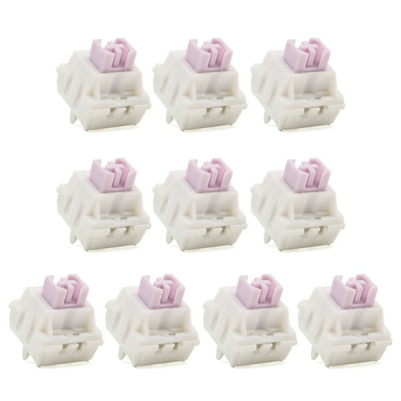 JWICK Milk Purple Switches 5 Pin 67g Tactile Switches for Keyboard Pre-Lubed