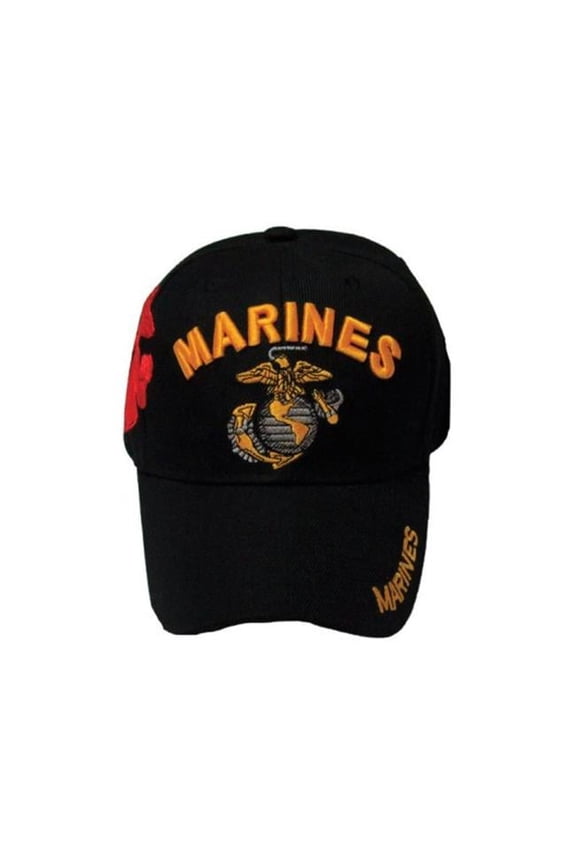 6995 US Marines Baseball Cap Black - pack of 6