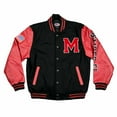 thumbnail image 1 of JWM Military Mens Leather Polyester Embroidered Varsity Jacket (Marines / Black-Red, Medium), 1 of 2