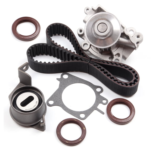 JWMOTOR Engine Timing Belt Kit Fit 2002-2007 for Mitsubishi for Lancer 2.0L L4 SOHC TCKWP201A WPK42280 19253866