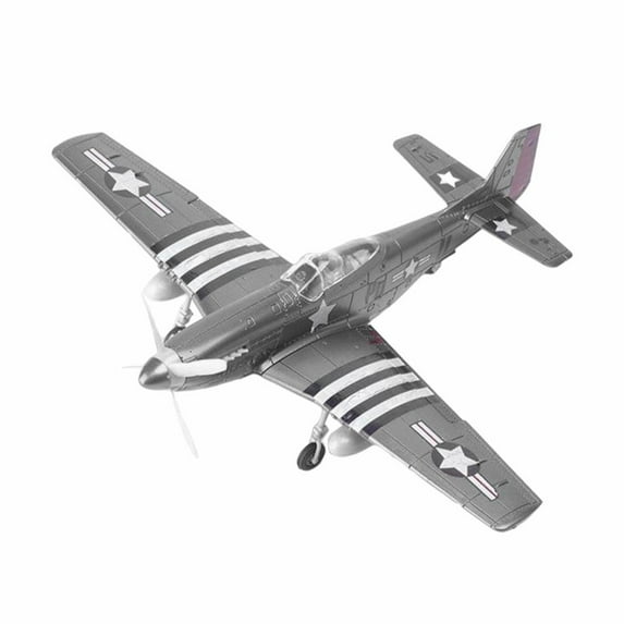 JWQFBC 1:48 Scale WWII Fighter Aircraft Model 4D Assembly Plane Model Kit for Adult and Bright Gray