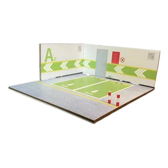 JWQFBC 1/64 Parking Lot Background Model Building Scene Display for Diecast Toy Vehicle Style D