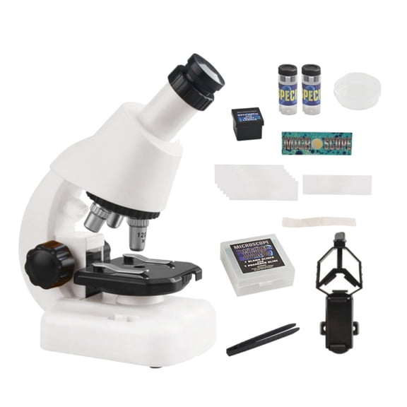 JWQFBC 1200x Observation Tool 3 Magnification Levels Optical Observation Tool Set Prepared Slides Science Labs Starter Kit for Students, Classroom