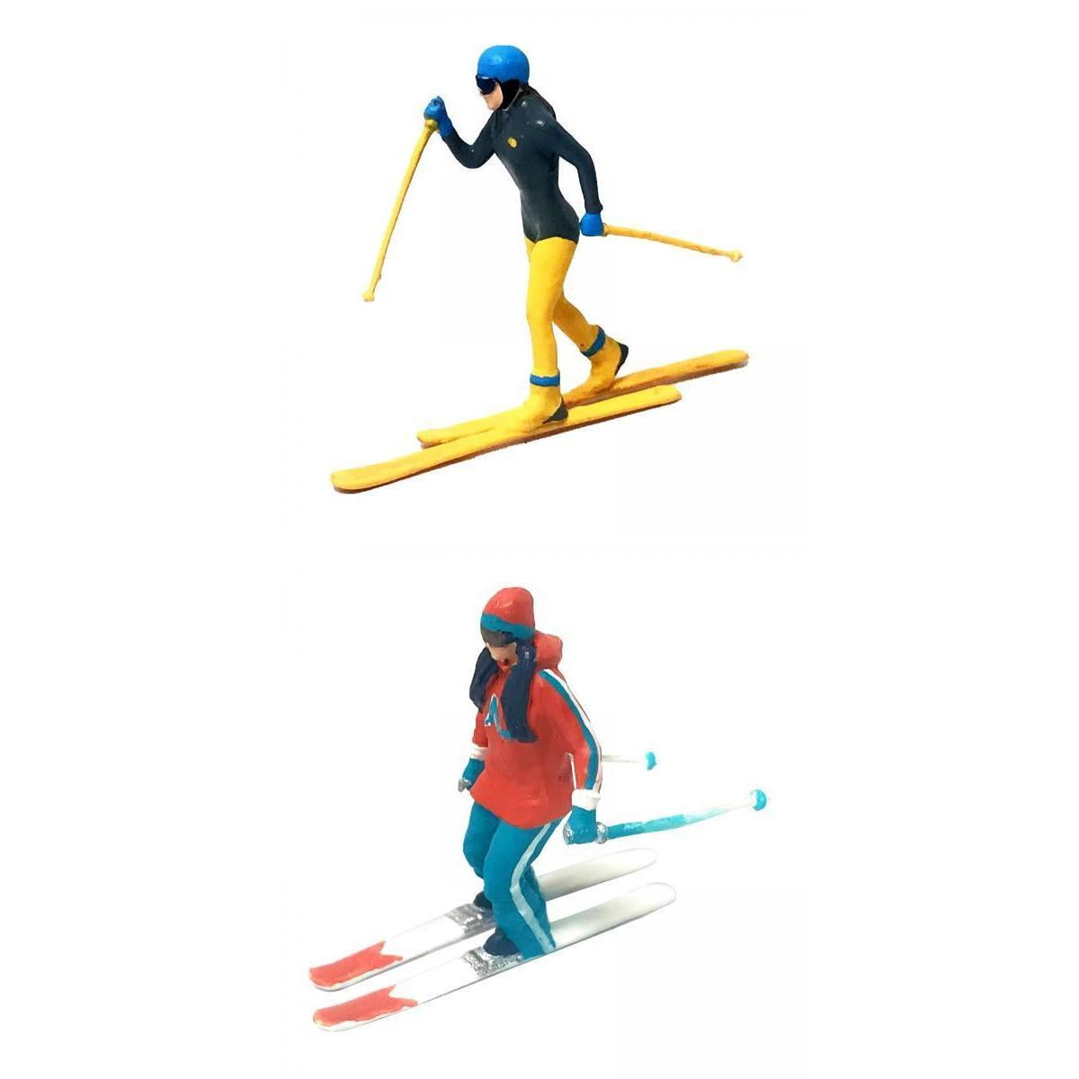 JWQFBC 2 1/64, Miniature Model, Ski Figures, Landscape, Stage Layout, Decoration of