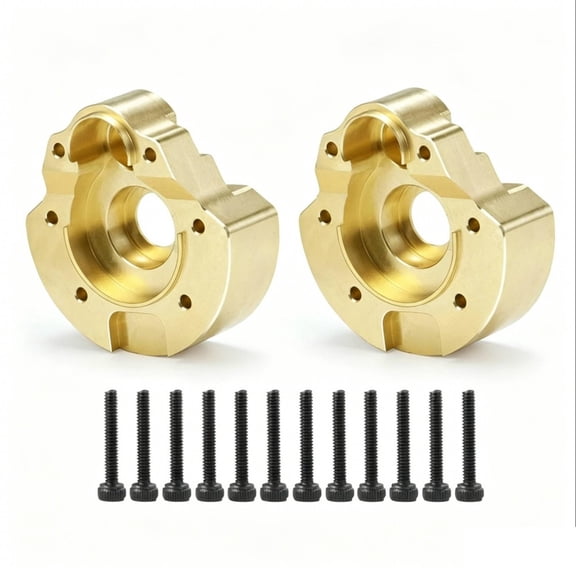 JWQFBC 2 Pieces Brass Bridge Housing Weight Adds Stability RC Crawler Axle Weight Wear Resistant Model Car Part for Rough-Terrain