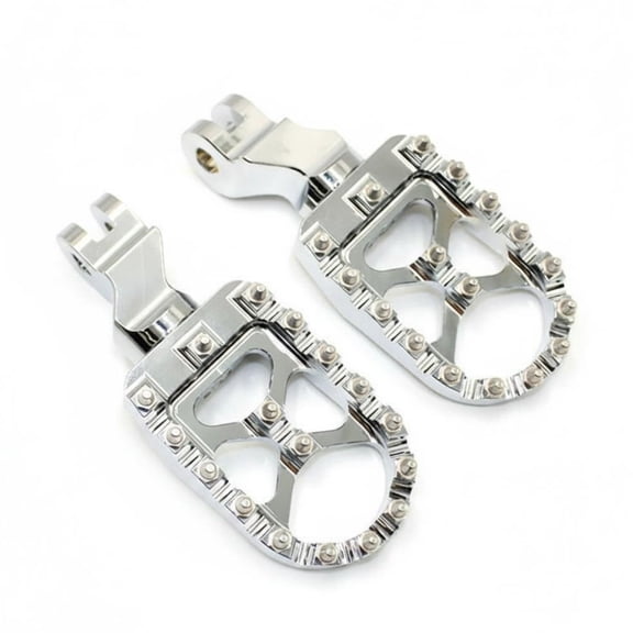 JWQFBC 2 Pieces Front Foot Pegs Easy Installation Wide Base Footpegs Heavy Duty
