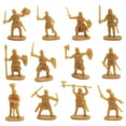 thumbnail image 1 of JWQFBC 2Pcs Plastic Medieval Knight Soldier Toys Action Figure Army Infantry Swordman Gold, 1 of 9