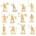 thumbnail image 1 of JWQFBC 2Pcs Plastic Medieval Knight Soldier Toys Action Figure Army Infantry Swordman Light Yellow, 1 of 8