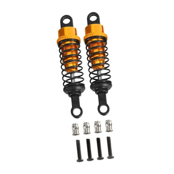 JWQFBC 2Pcs Shock Absorbers 1/12 1/16 Scale Spare Parts Dampers RC Shocks for MN78 MN82 Gold