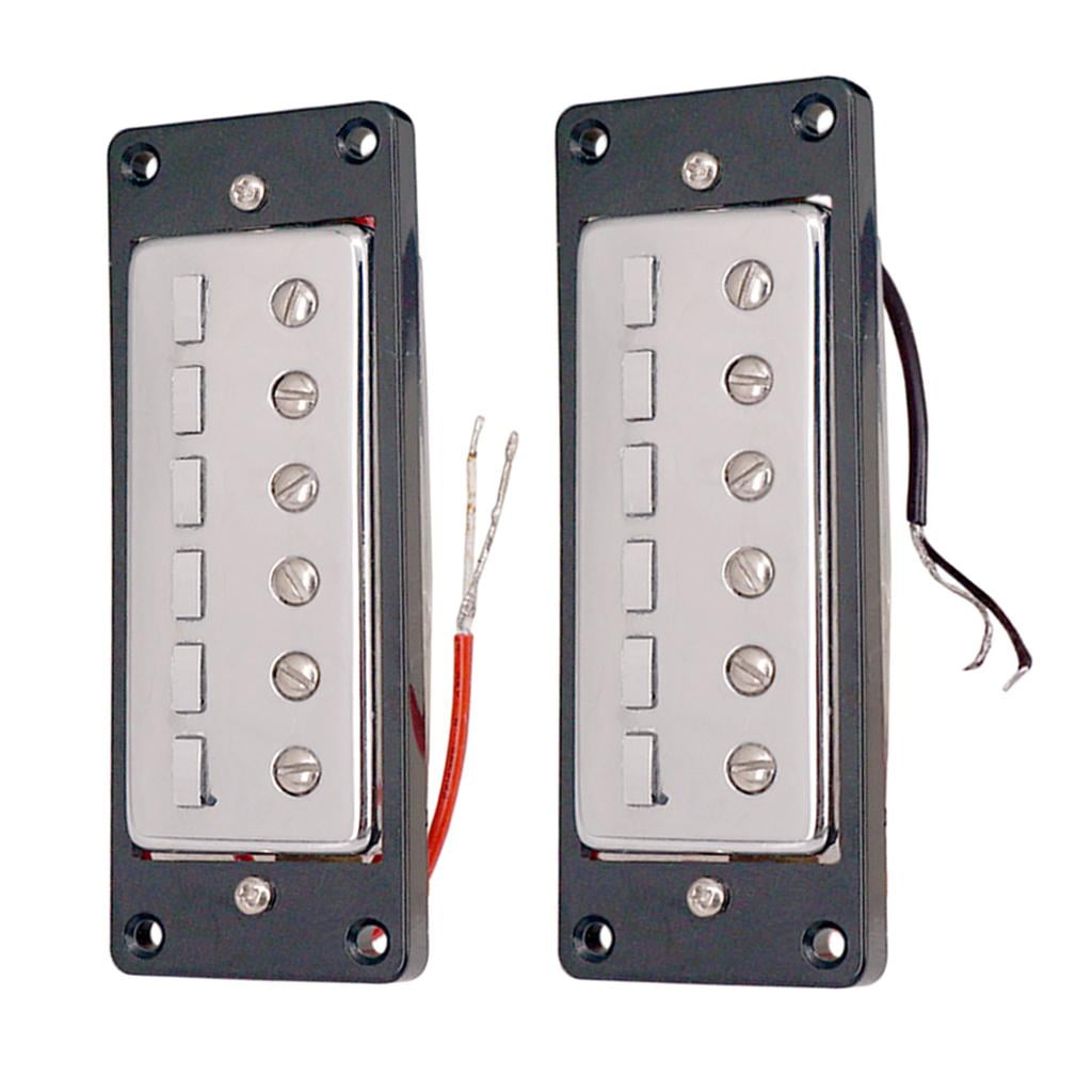 JWQFBC 2pcs Electric Guitar Humbucker Bridge Neck Pickups Set for 6 String DIY Accs