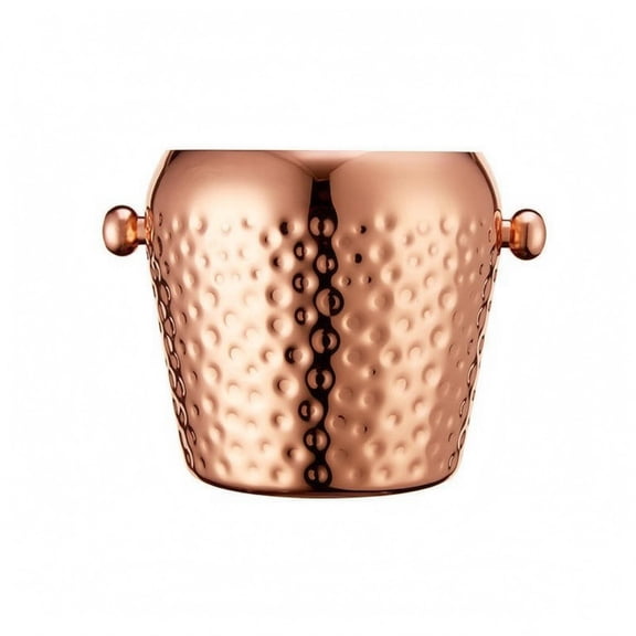 JWQFBC 304 Stainless Steel Ice Bucket Two Handles Stainless Steel Ice Bucket 1 L Capacity Beverage Accessory, Copper
