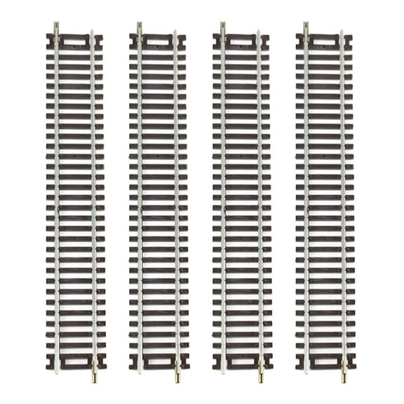 JWQFBC 4 Pieces HO Scale Model Track Railway Accessory Realistic Play Set Multi-Purpose 24.1cmx3cm