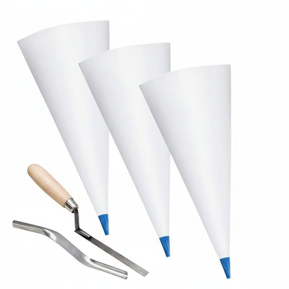 JWQFBC 5 Pieces Grouting Tool Kit PVC Material Tile Joint Filling Kit Reusable Tile Grout Bags for Tiling Projects, Home Renovation, Flooring