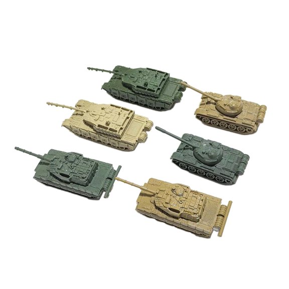 JWQFBC 6 Pieces Tank Model Building Kit DIY Assembly 1:144 Scale Miniature Collectibles Style A