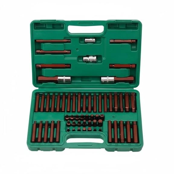 JWQFBC 60 Pieces Star-Shaped Bit Set s2 Alloy Steel Six-Pointed Driver Bit Set Heavy Duty for Mechanics, Auto Repair Shop, Garage