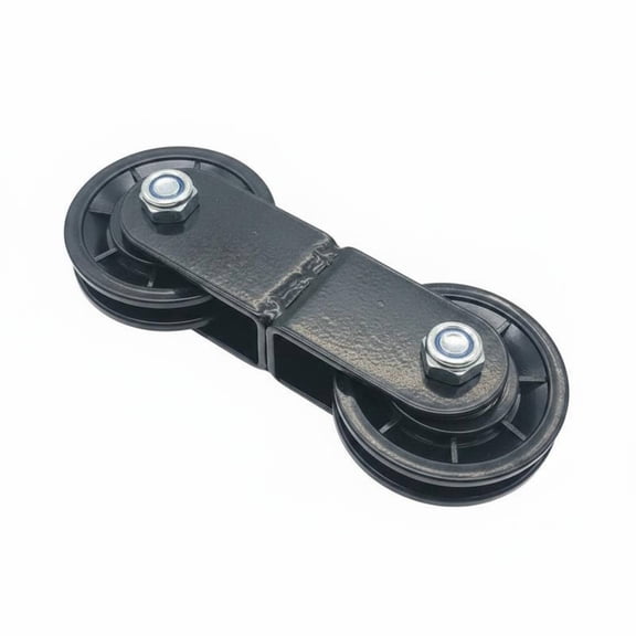 JWQFBC 8-Shaped Pulley Assembly Compact Double Pulley Bracket Mounting Holes for Gym Equipment