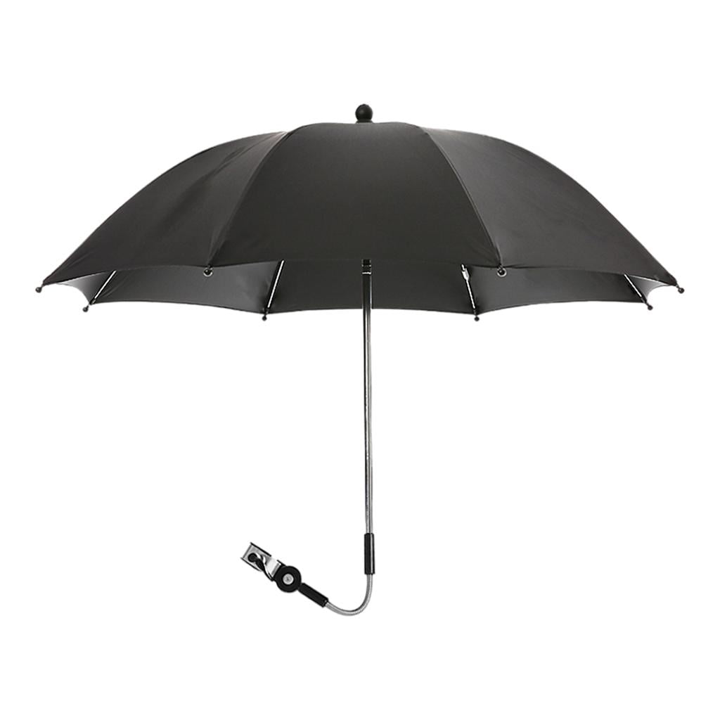 JWQFBC Adjustable Detachable Baby Stroller Umbrella Pram Trolley Accessories UV 5+ Sun Black