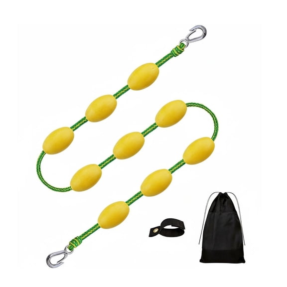 JWQFBC Boat Tow Rope with Floats High Visibility Buoyant Towable Tube Rope 304 Stainless Steel Hook Boat Tow Harness for Tubing, Water Skiing, 60FT Floating Rope