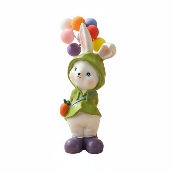 JWQFBC Bunny Figurine Cute Hare Statue Presentable Hare Ornament for Desktop, Entryway