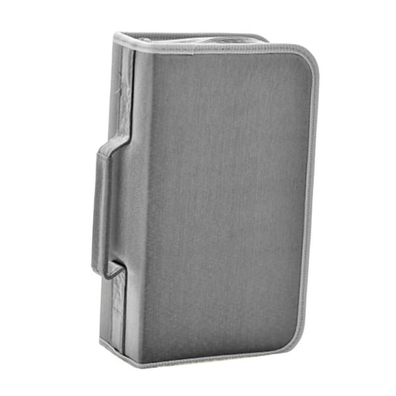 JWQFBC CD Case DVD Case Holder 128 Capacity Booklet with Handle Trendy Sleeves Portable Gray