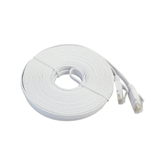 JWQFBC Cat6 Fast Ethernet Network Cable - 25 Feet White - Connect Computer To Printer,