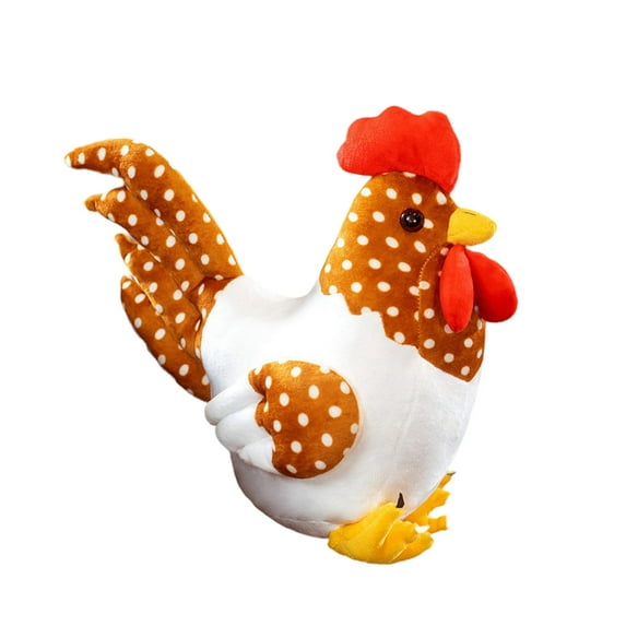 JWQFBC Chicken Plush Decor Comfortable Party Favors Realistic Adorable Ornament Chicken Polka Dots