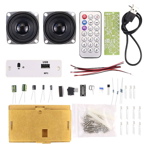 JWQFBC DIY Speaker Kit, Teaching Practice Set 2 x 3W Speakers Practice Solder Assembly