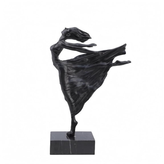 JWQFBC Dancing Girl Figurine Abstract Dancer Statue Dancing Sculpture for Table Display, 19-10-28cm