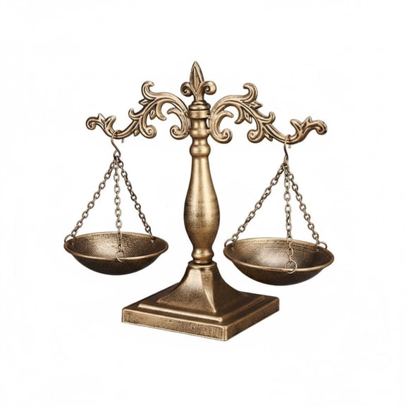 JWQFBC Decorative Balance of Justice Rustic Look Balance of Justice Sculpture Sturdy Decorative Scale for Judges, Law Students, Office, Desk