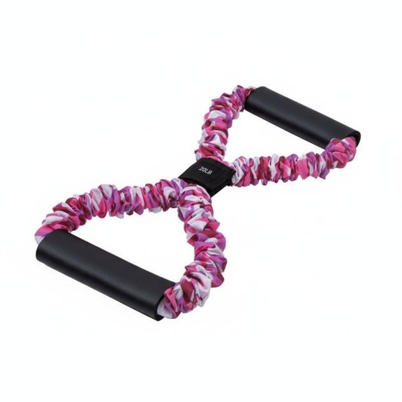 JWQFBC Double Loop Resistance Band Guarding Sleeve 8 Shaped Exercise Band Sculpting Stretching Pull Rope for Beginners, Workout