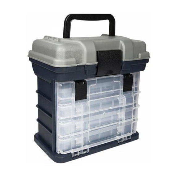 JWQFBC Drawer Tackle Box Large Capacity Portable Fishing Box Easy Opening Close Multi Compartment Tackle Organizer, Gray
