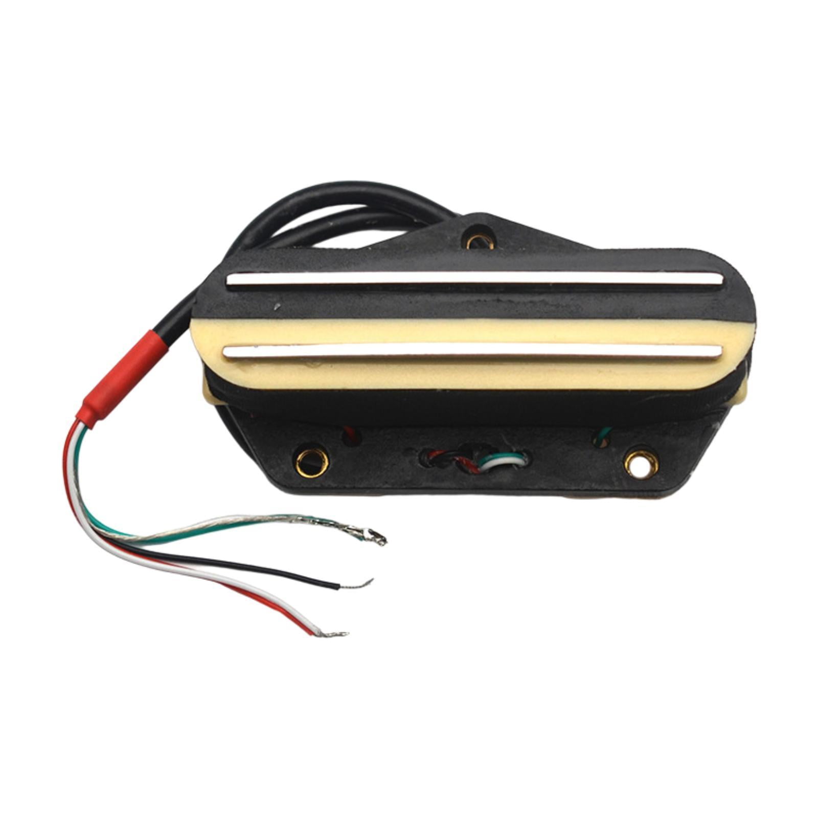 JWQFBC Electric Guitar Humbucker Bridge Pickup Double Rail Easy to Install Multipurpose Black Yellow 16K