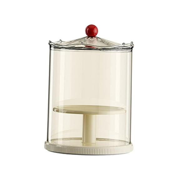 JWQFBC Figure Display Case 360 degree Rotating Dustproof Organizer Showcase Transparent Doll