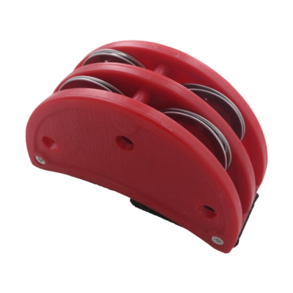 JWQFBC Foot Tambourine Foot Drum Portable Lightweight Sturdy Rhythm Foot Percussion for Red