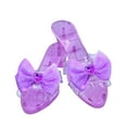 thumbnail image 1 of JWQFBC Girls Princess Shoes Bow Jelly Sandals Multi-functional Shoes Dress Up Role Play Purple, 1 of 9